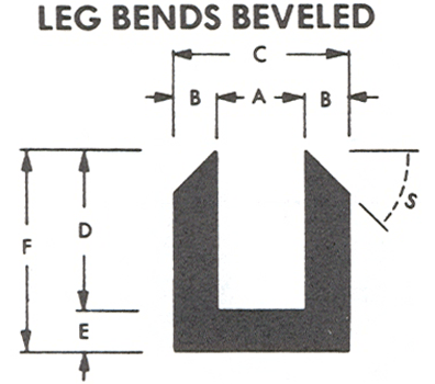 LEG BENDS BEVELED diagram