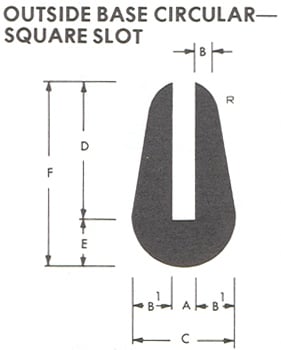OUTSIDE BASE CIRCULAR - SQUARE SLOT diagram