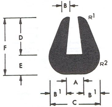 TEARDROP "U" CHANNEL [B] diagram