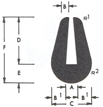 TEARDROP "U" CHANNEL [C] diagram