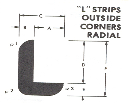 "L" Outside Corners Radial diagram
