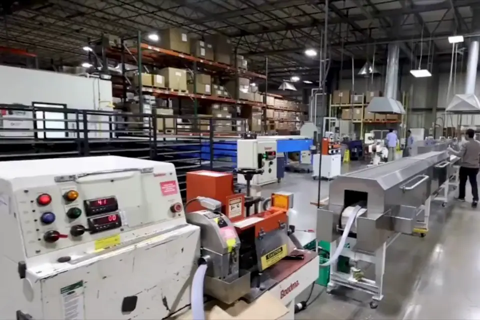 National Rubber plant floor: extrusion, stamping, cutting and compounding