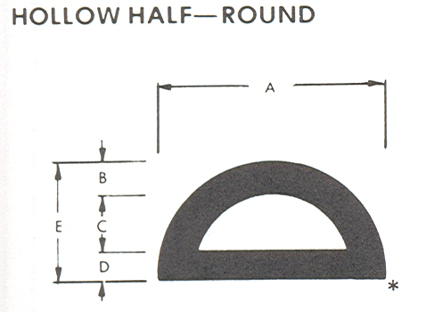 Half Round T P Strips Extruded